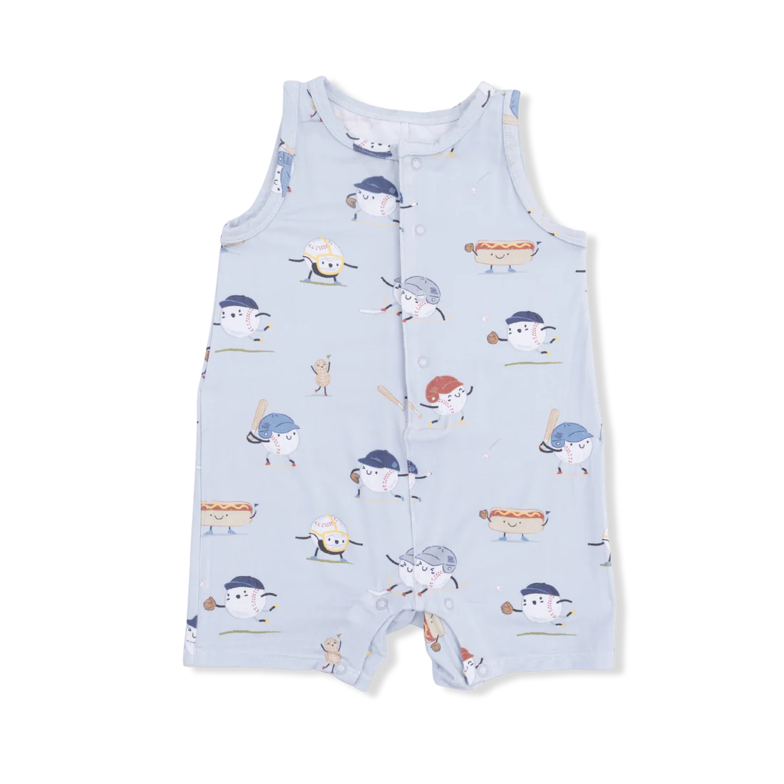 Baseballs Playing Baseball Shortie Romper