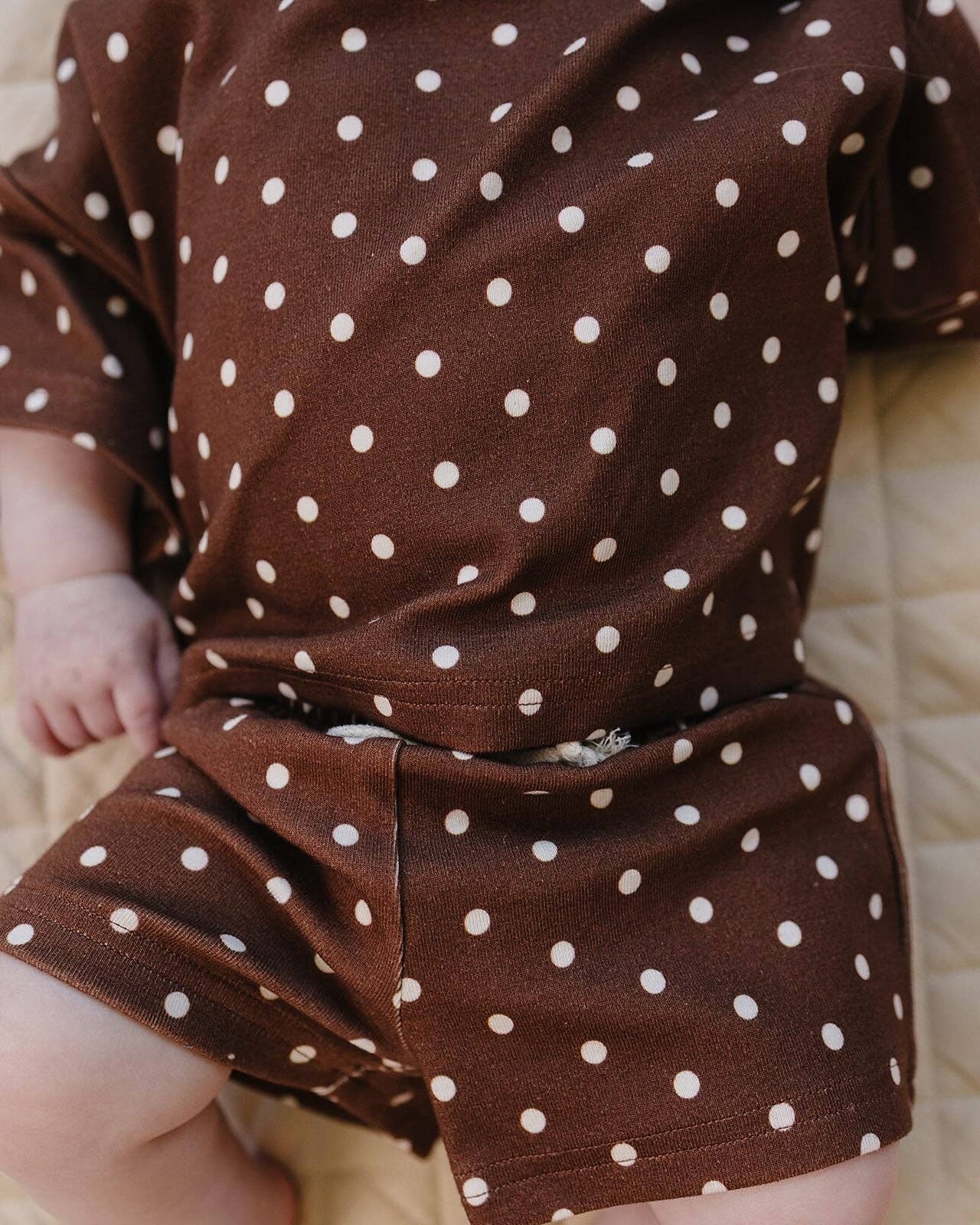 Shorts Set | Brown Polka Dots