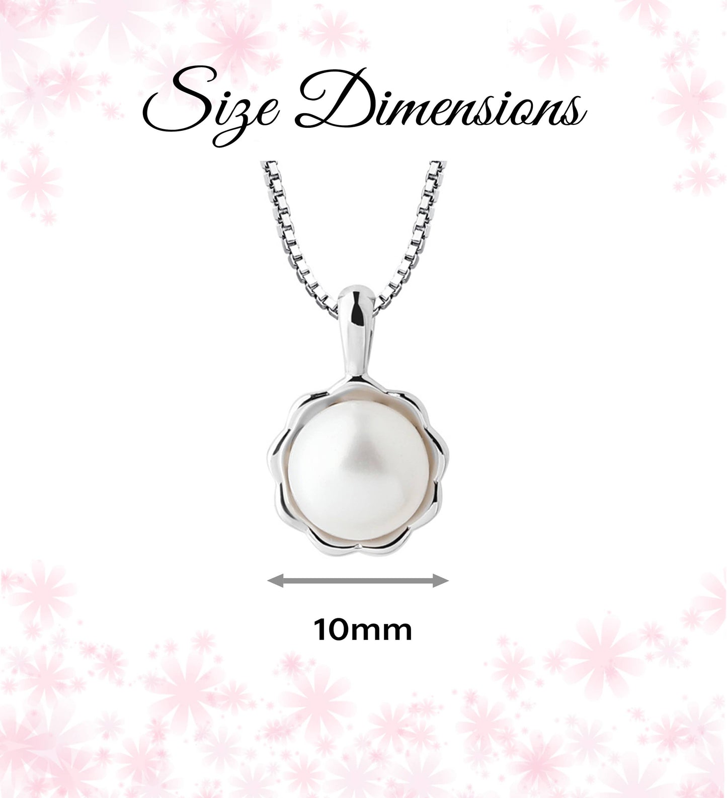 Girls Sterling Silver Freshwater Pearl Necklace for Kids