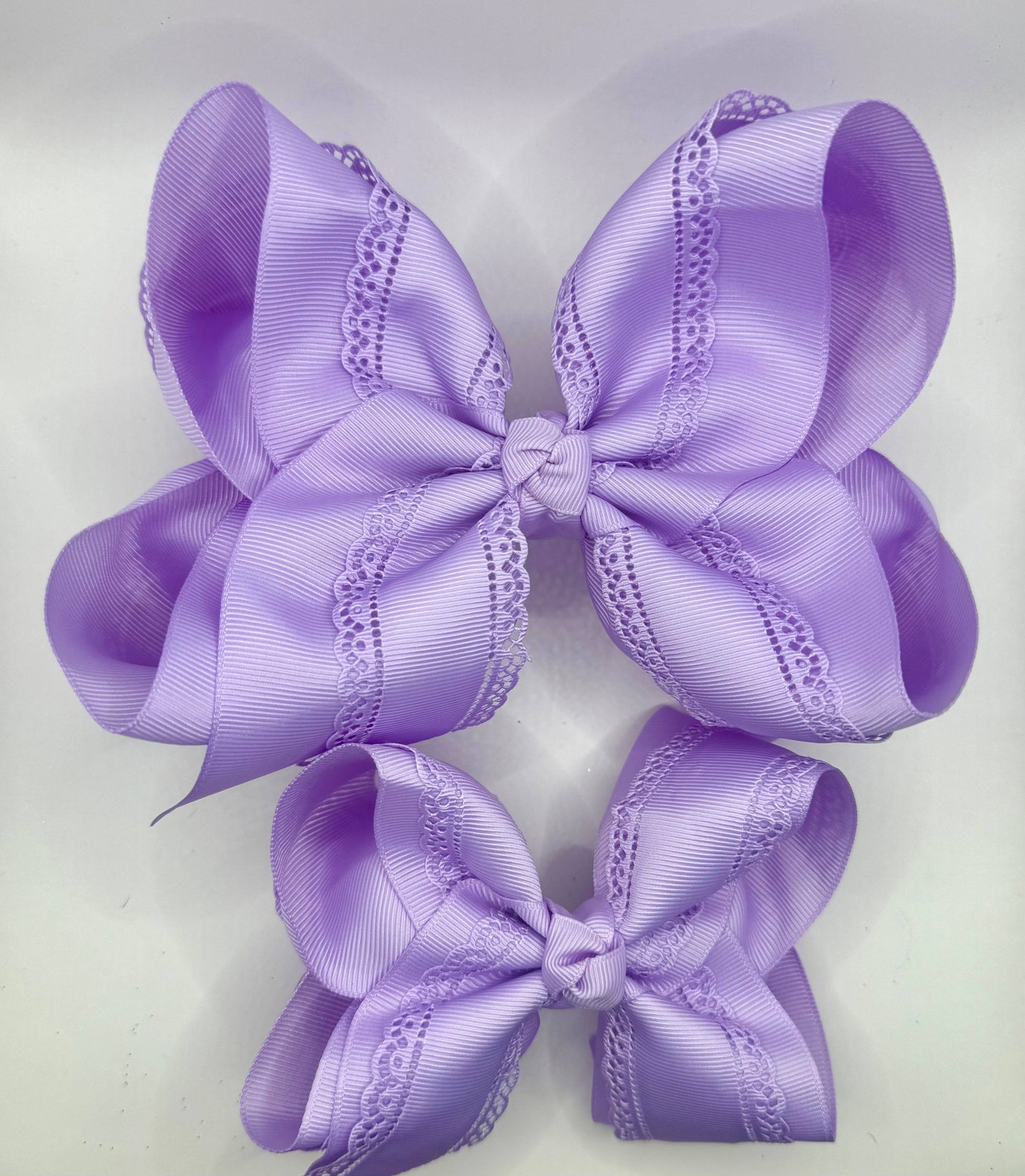 Purple Eyelet Bow