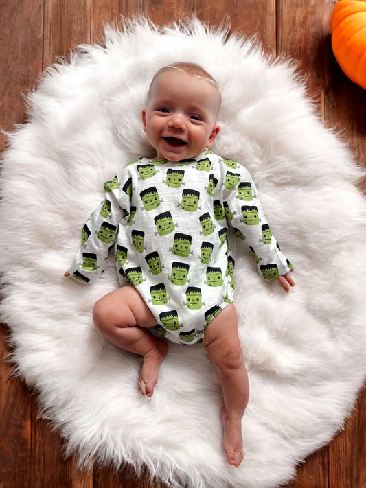 Halloween Monster / Organic Long Sleeve T-Shirt Bubble