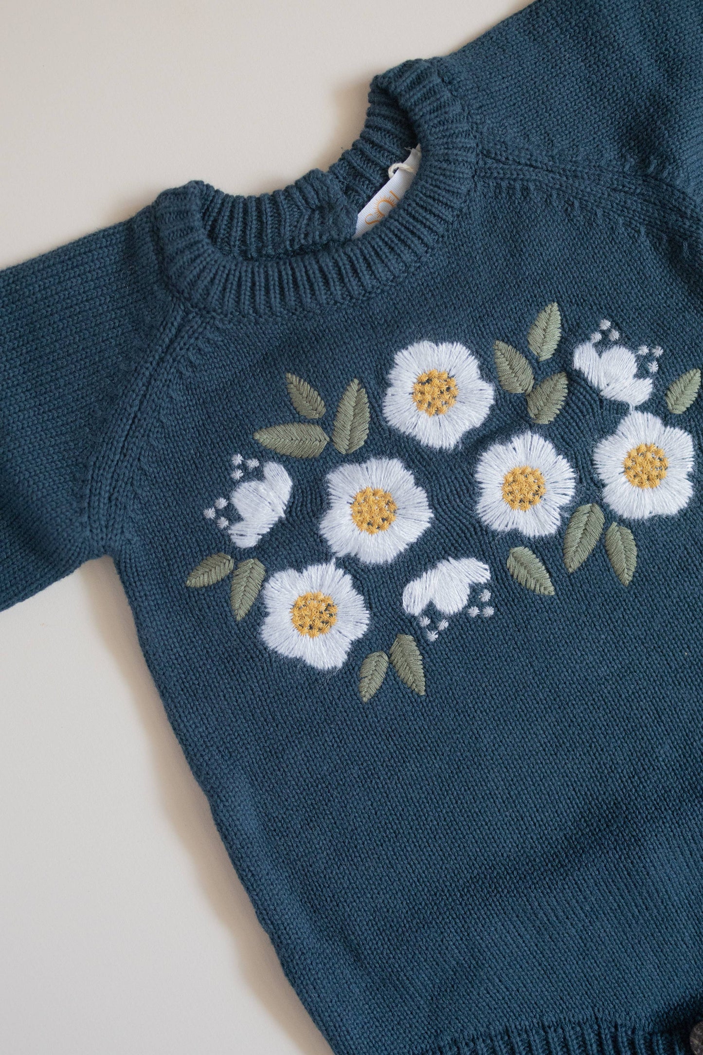 Blue Floral Knit Romper