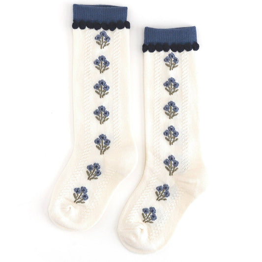Posie Knee Socks - Bluejay