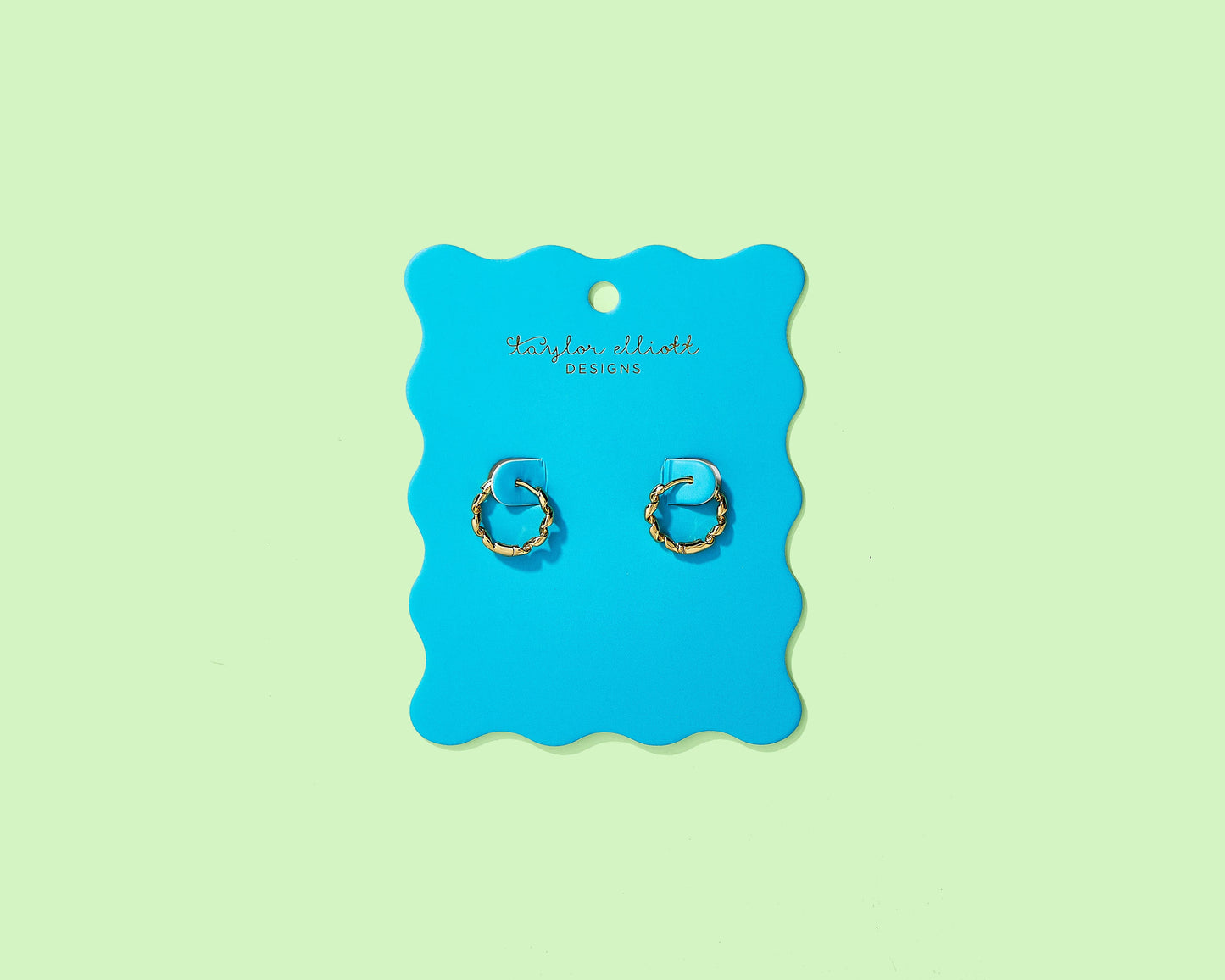 Huggie Earrings - 14K Gold-Plated Twirls - Eliza