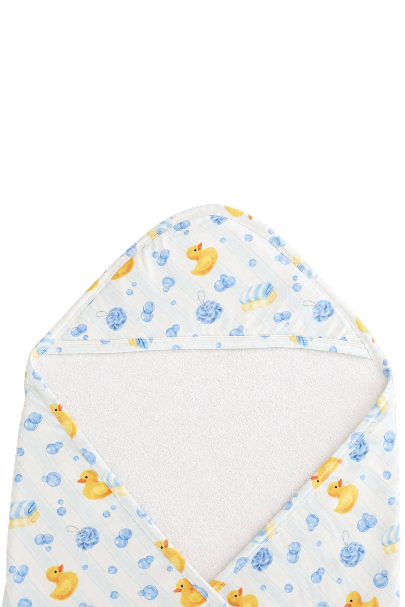 Bamboo Hooded Towel | Bubble Duckies Blue (Wholesale)
