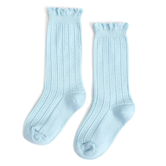 Robin Egg Frill Knee High Socks