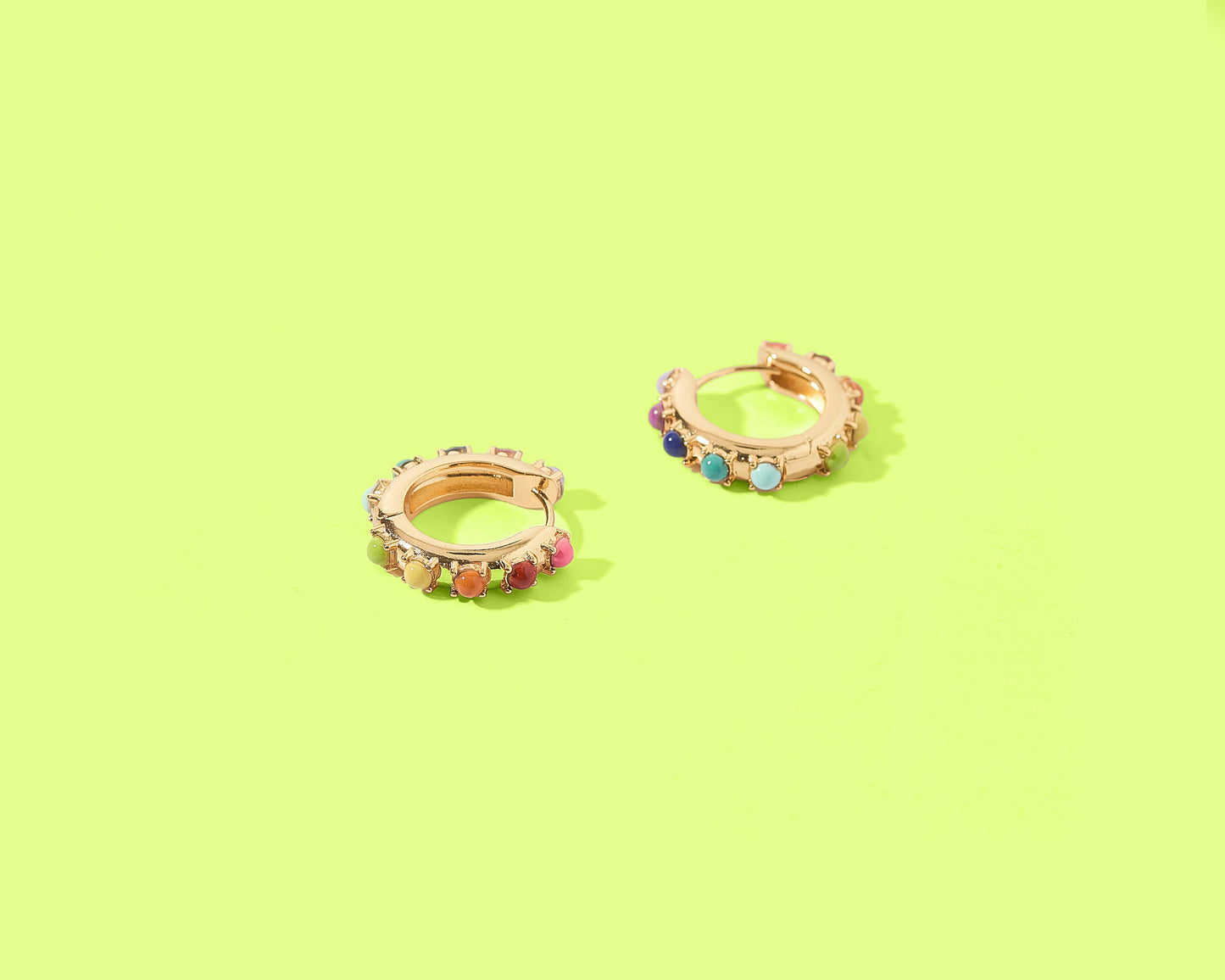 Huggie Earrings Colorful Beads Miley