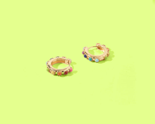 Huggie Earrings Colorful Beads Miley
