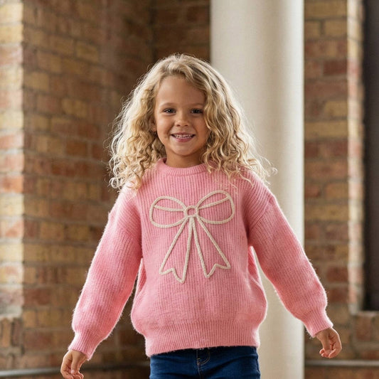 Cable Knit Bow Sweater