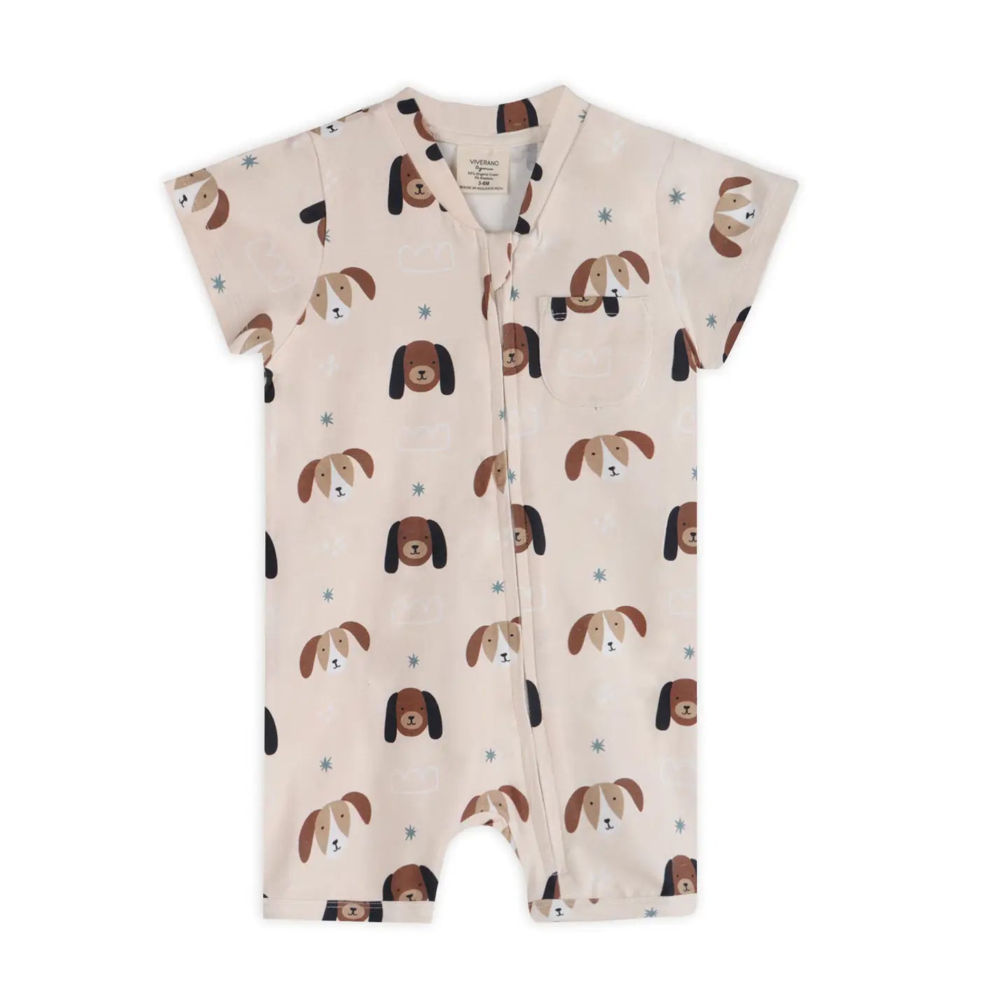 Doggies Zipper Romper