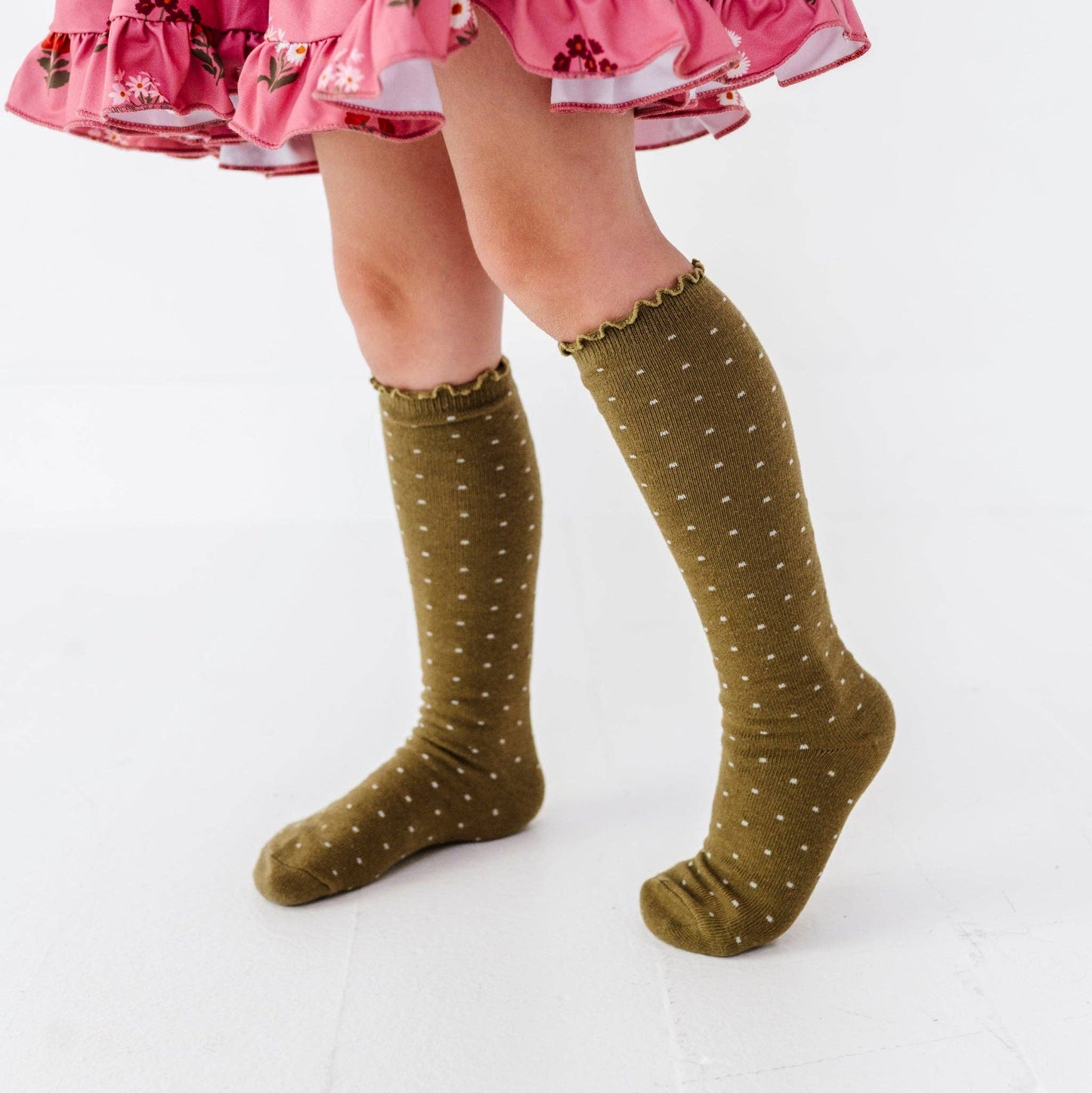 Dottie Knee Socks Olive
