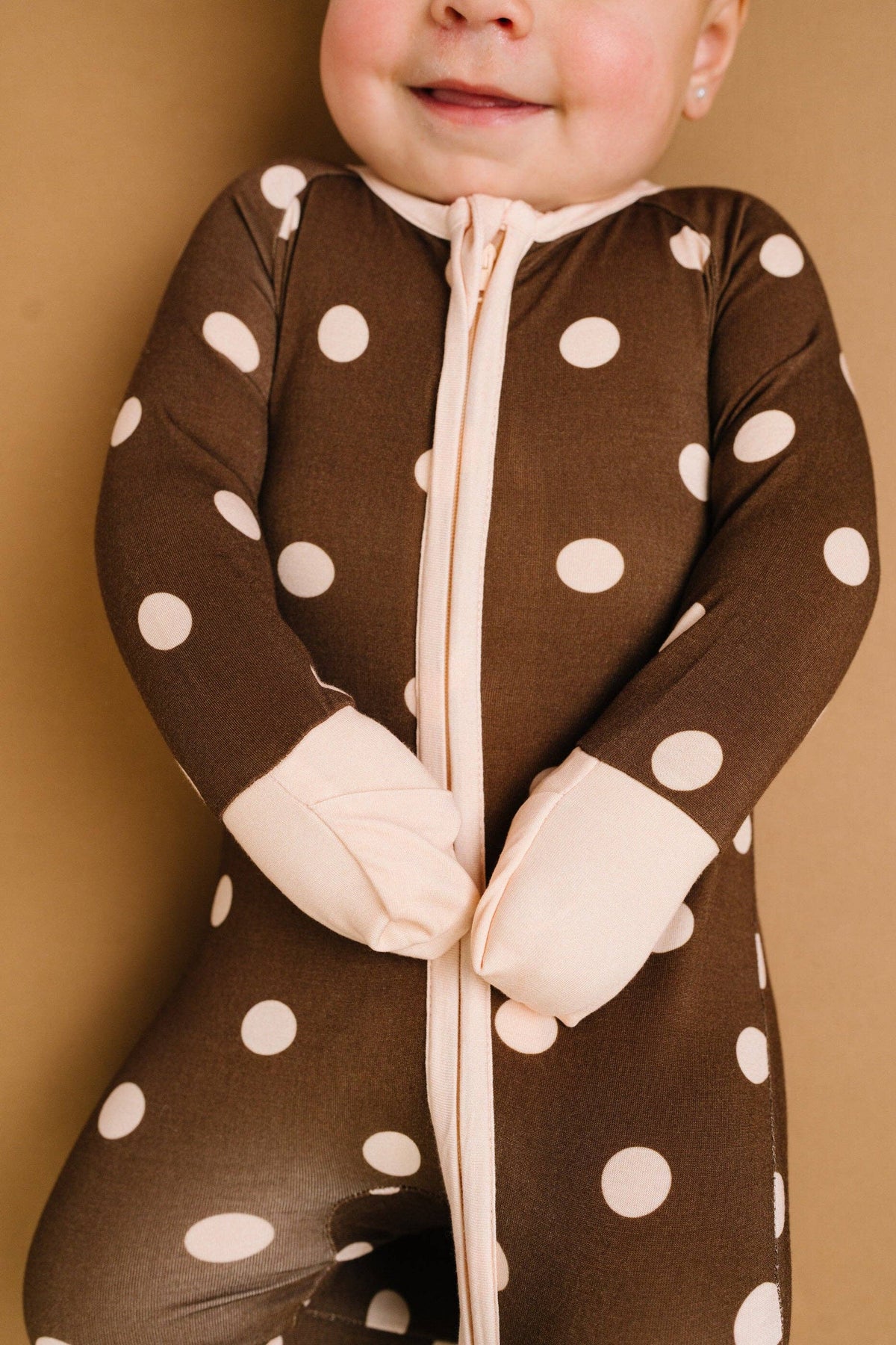 Espresso Polkadot Bamboo Sleeper