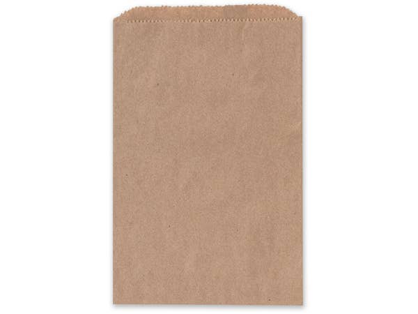 Brown & White Kraft Paper Merchandise Bags