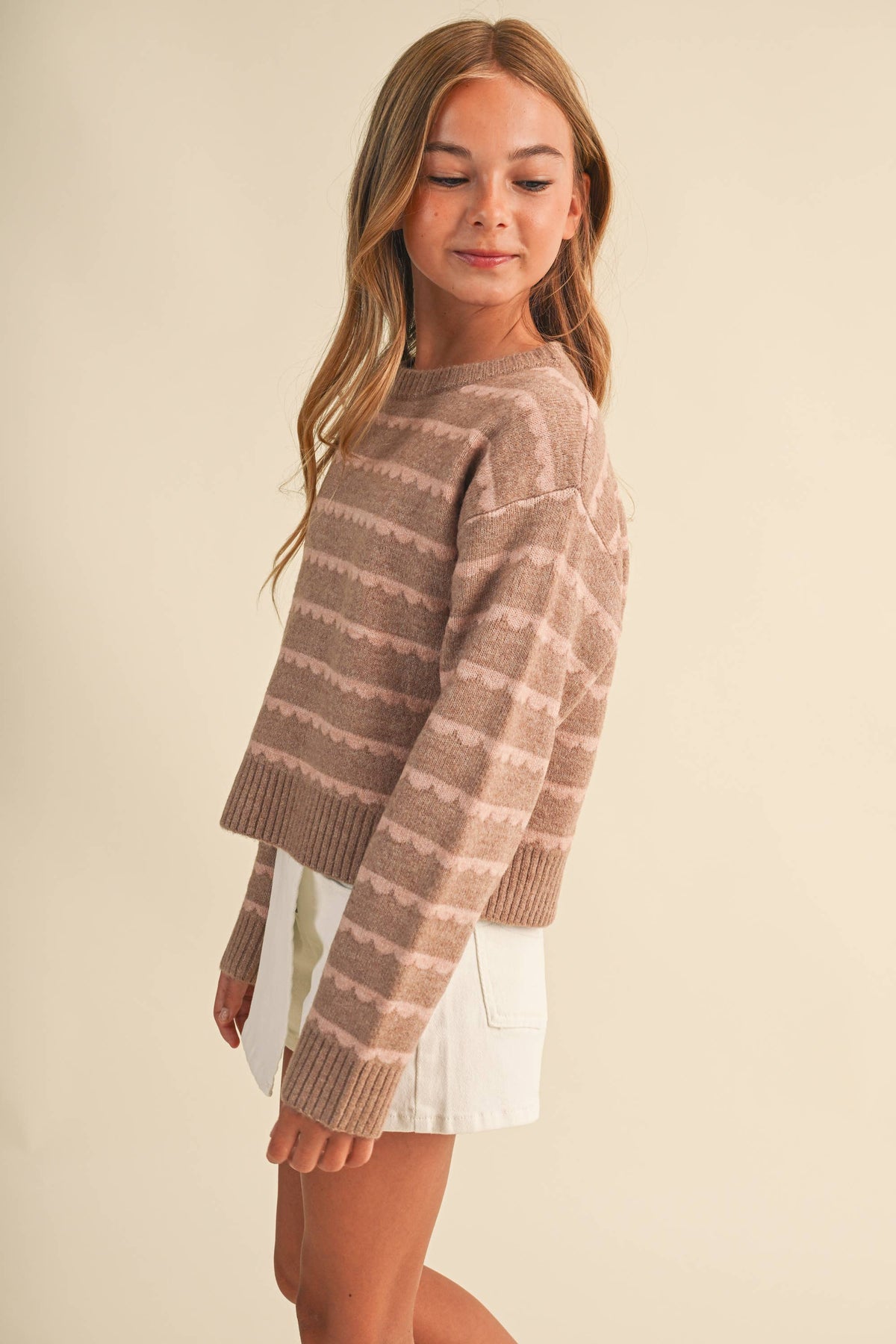 Scallop Stripe Sweater