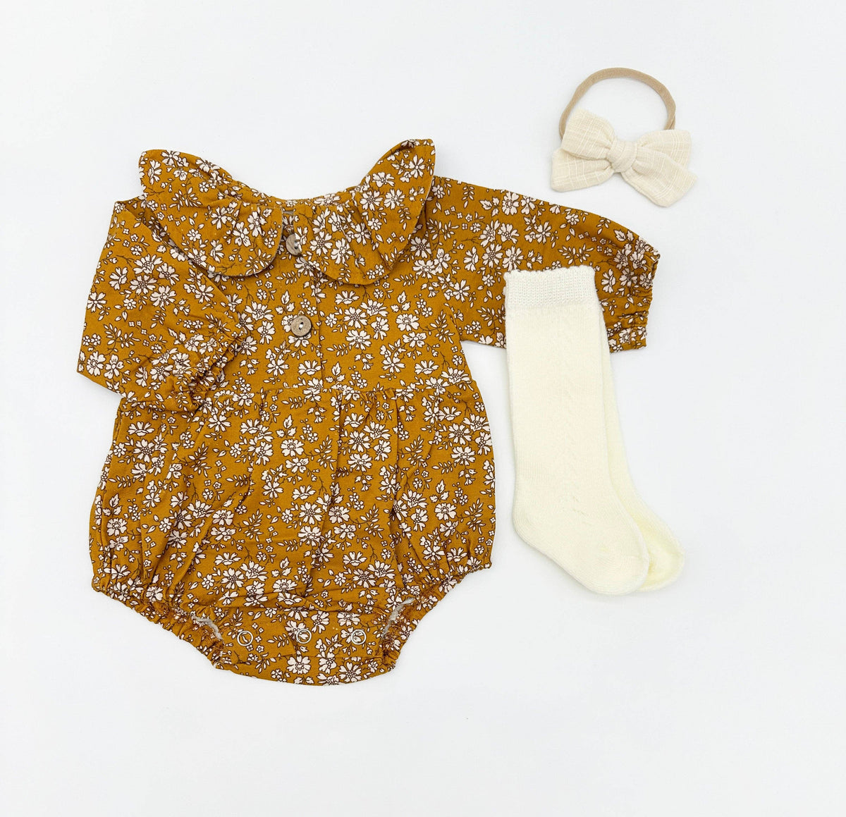 Mustard Floral Romper