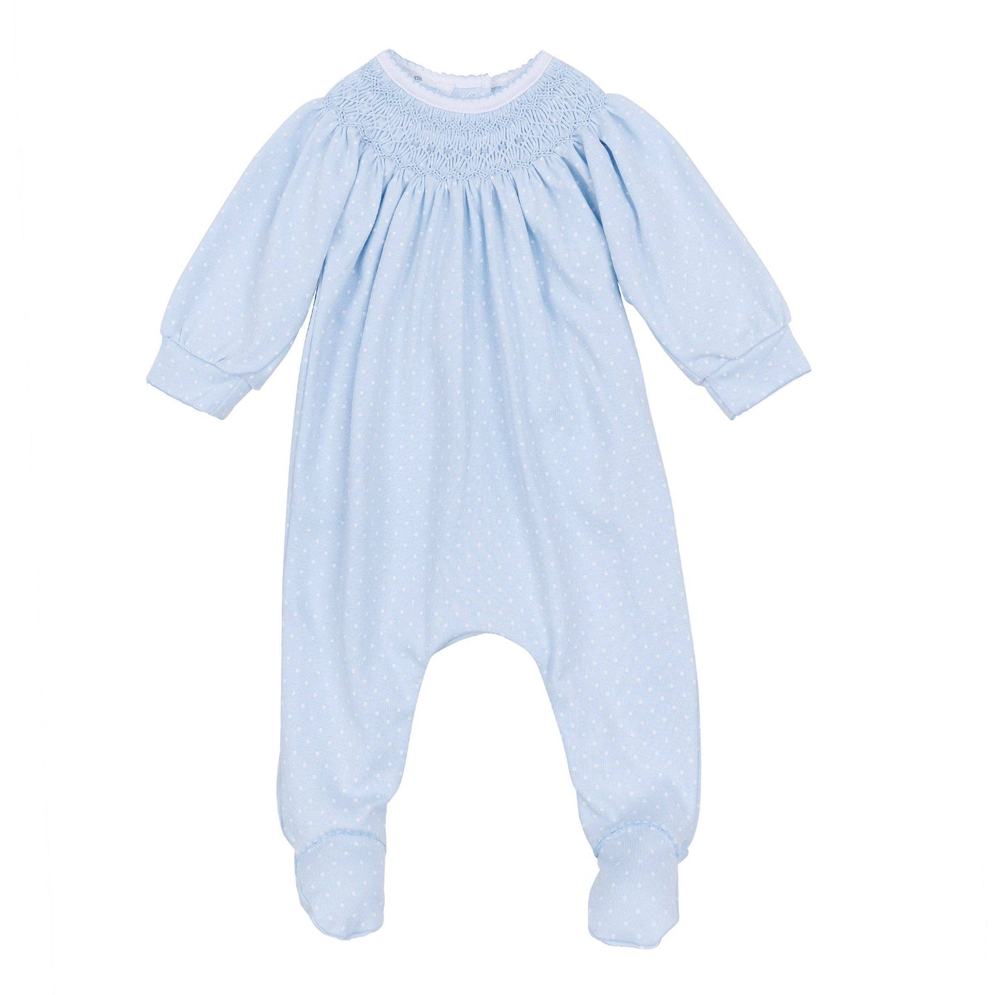 Luca's Classics Bishop Footie - Light Blue