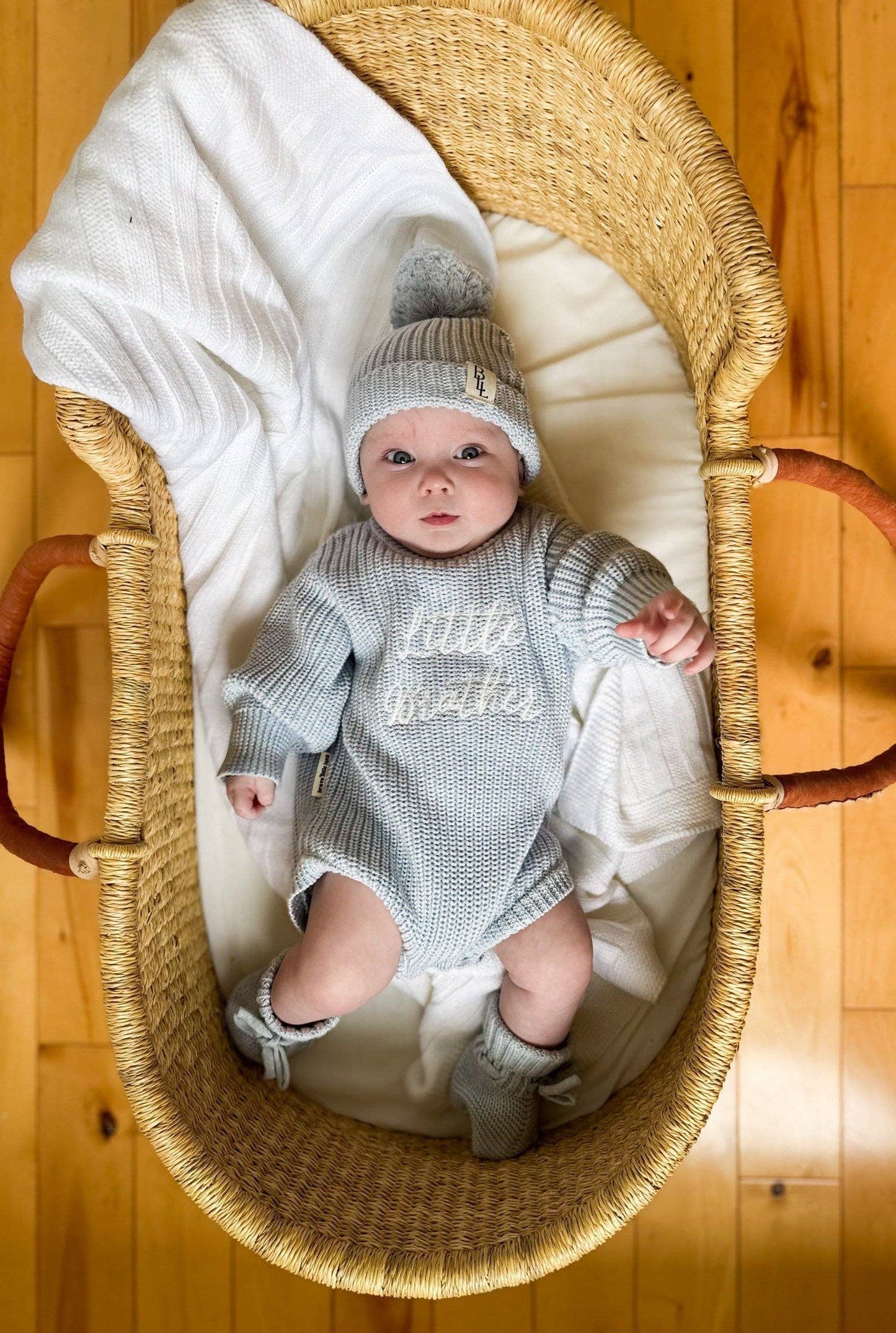 Sibling Announcement Romper: Sky / NB / Little Brother