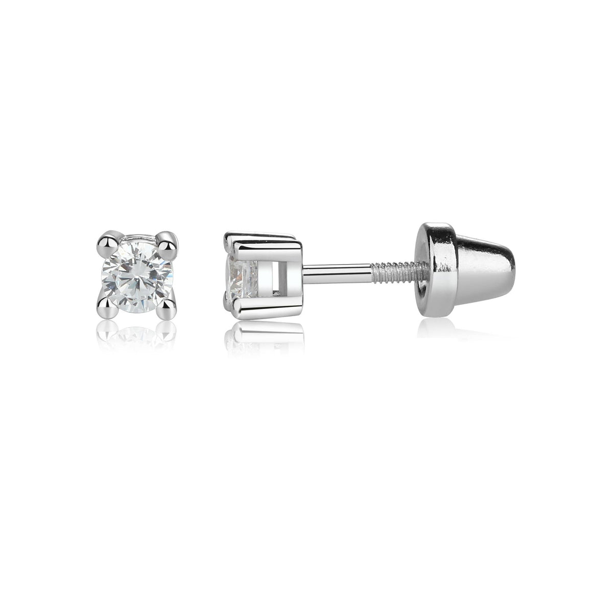 Sterling Silver Clear CZ Studs