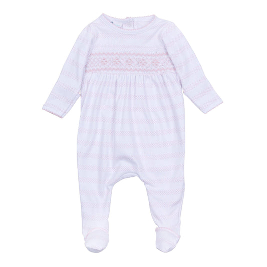 Baby of Mine Smocked Footie - Pink