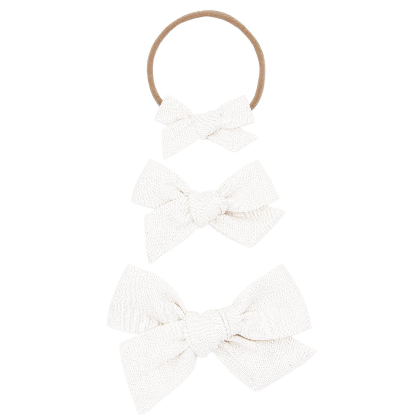 Classic Bow - White Headband