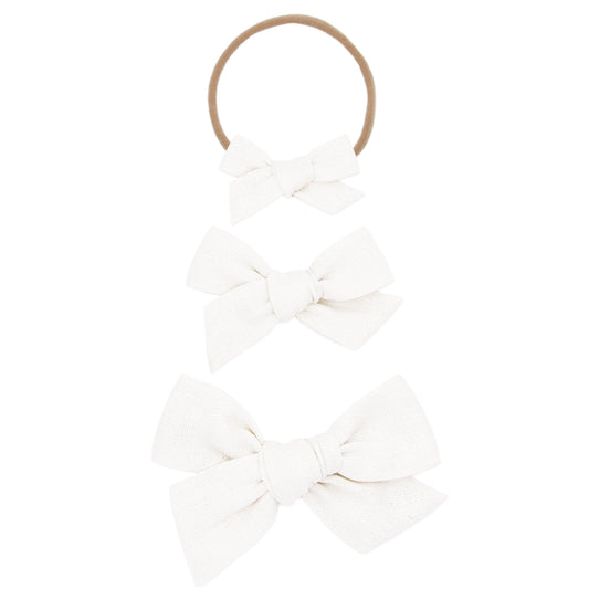 Classic Bow - White Headband
