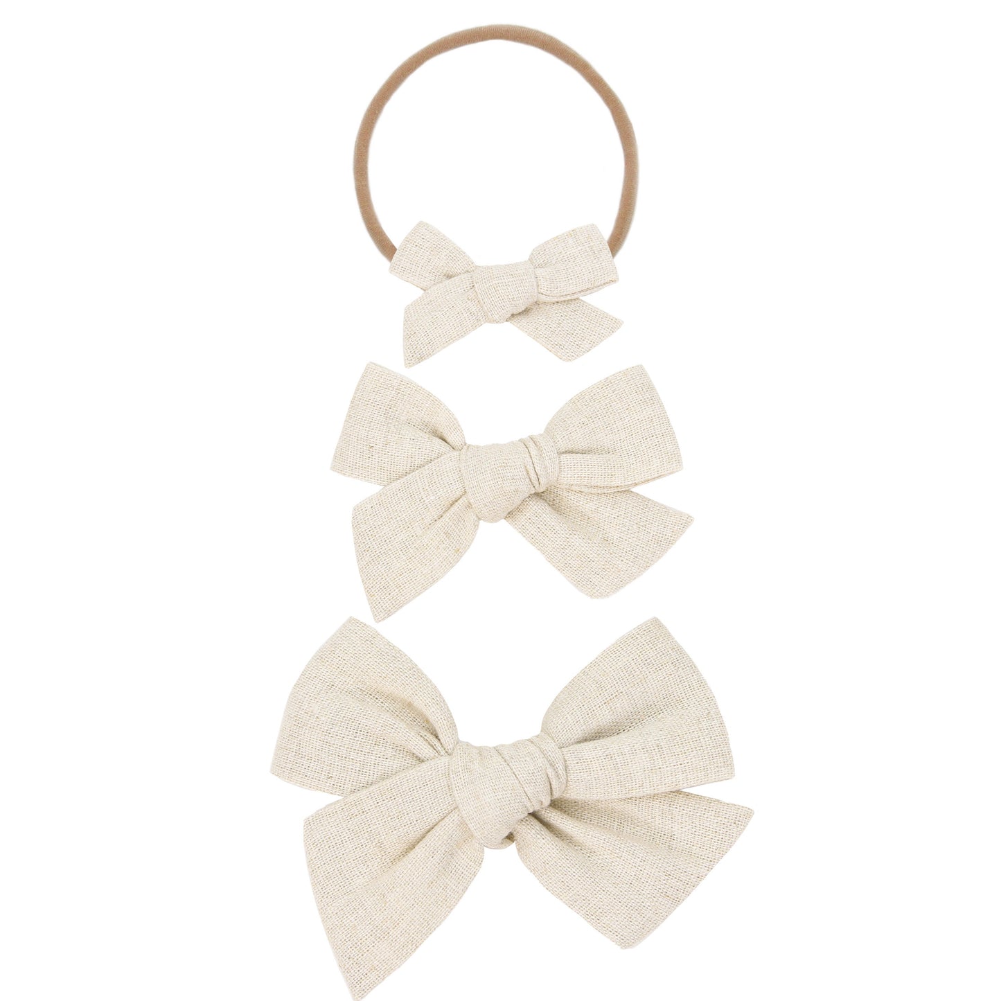 Classic Bow - Sand Headband