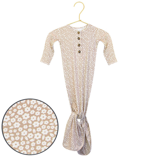 Laynie Knotted Gown - Newborn-3 Month