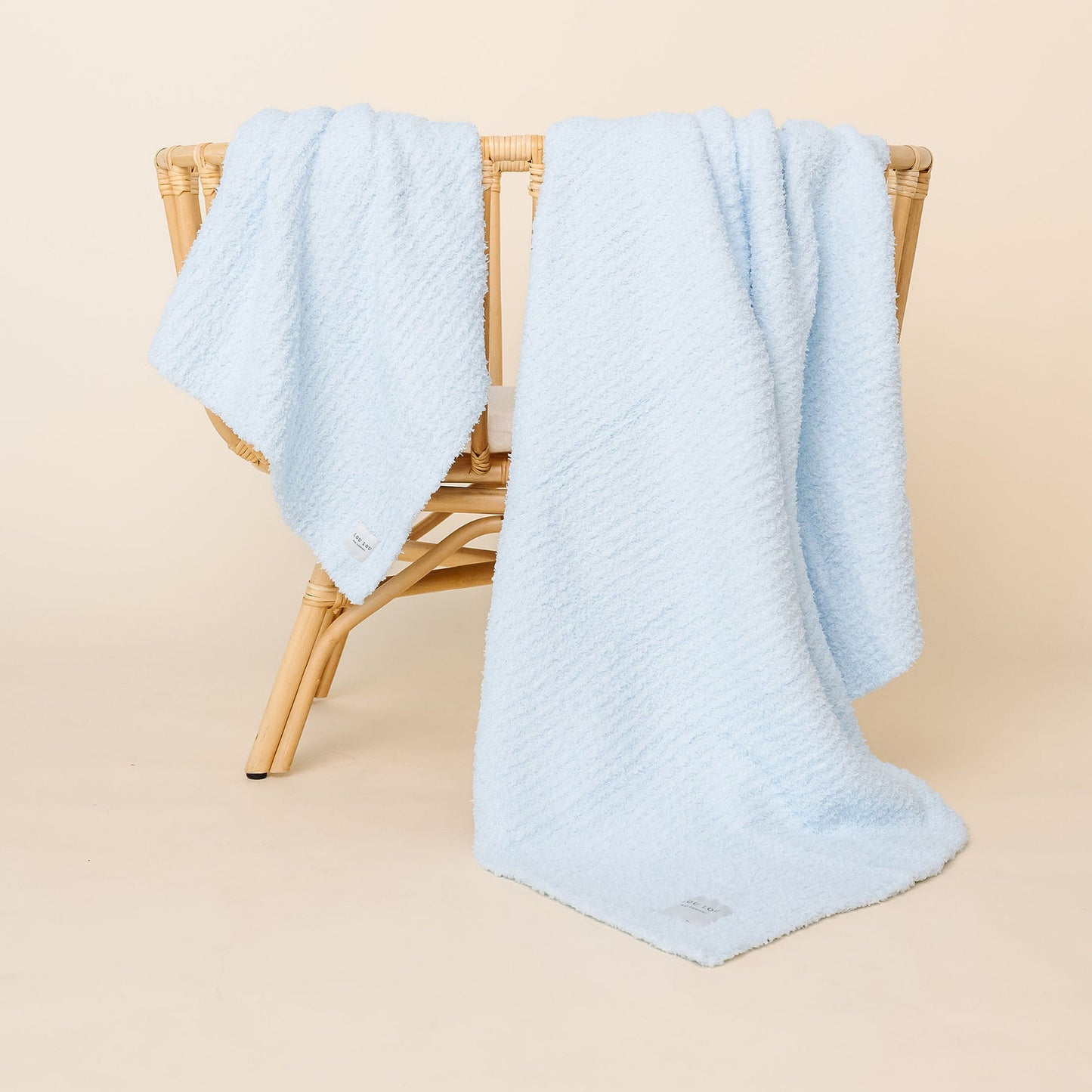 Chenille Blanket - Blush Pink - Small & Large - Large (45x45 Inches)