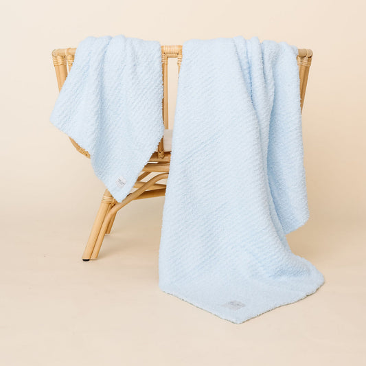 Chenille Blanket - Blush Pink - Small & Large - Large (45x45 Inches)